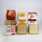 CMYK Recyclable Compostable Burger Box Custom Take Away Fast Food Packaging