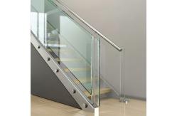 China Elegant Stainless Steel Handrails with 870mm Balustrade Height for Glass Staircases supplier