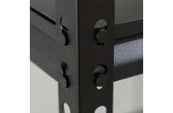 China Boltless Rivet Metal Garage Rack With Adjustable Wooden Tiers supplier