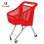 China Half Plastic Kids Trolley For Supermarket Shopping With Colourful Design for sale