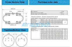 China Dunlop(FR)  8''x1 S08100 Industrial Suspension Air Spring for Medical Equipment supplier