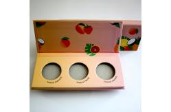 China Matte Lamination Empty Blush Palette DIAM 30MM 3 Pans Position supplier