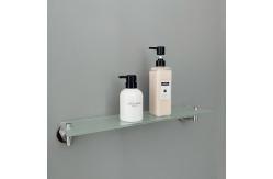 China Rectangular Floating Glass Shelves Rustproof Wall Mounted Stainless Steel Shampoo Rack supplier