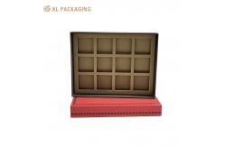 China Custom Design Paper Christmas Chocolate Packaging Lid Base Box with Insert White EVA supplier
