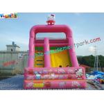 Cute Cat Commercial Inflatable Slide , Childrens Small Dry Slide Slip Inflatable for sale