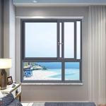 Customized Double Glazing Black Frame Aluminium Sliding Sash Windows for sale