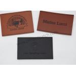 OEM Stamped Leather Tags SGS Cow Leather Jean Patches for sale