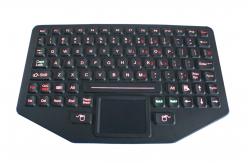 China 89 Key Silicone Backlit Ruggedized Keyboard With Sealed Touchpad supplier
