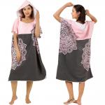 Wholesale Custom Microfiber Beach Towel Women Man Surf Poncho Towel for sale