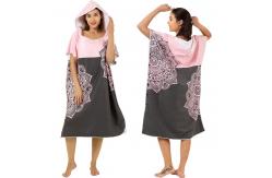China Custom Microfiber Beach Towel Women Man Surf Poncho Towel supplier