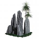 Micro GRC Landscape Fiberglass Rough Rocky Stone Make Money Ornaments for sale