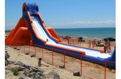 China Yellow / Blue / White Inflatable Floating Water Slide For School And Garden supplier