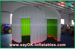 China Green Background Inflatable Photo Booth Enclosure Double - Deck Photo Booth Tent supplier