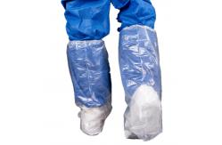 China Disposable Use PE Boot Cover , Waterproof Plastic Overshoes For Sanitary supplier