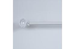 China Custom Transparent Acrylic Curtain Rod Finials Single Bracket supplier