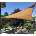 230GSM Beige Triangle sun Shade Sail Screen UV Finished 5mX5mX5m for Outdoor Swimming Pool Privacy Net and Garden Shading for sale
