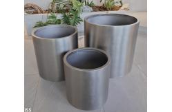 China Drainage Metal Planter Pots Rust Resistant For Indoor And Outdoor supplier