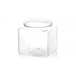Recyclable PET Packaging Can Clear Plastic Easy Open Lid Cylinder Jar