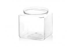 China Recyclable PET Packaging Can Clear Plastic Easy Open Lid Cylinder Jar supplier