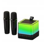 Multi-Color LED Mini Cube Speaker 89mm Sound Perfect for Parties and Karaoke in Black/White/Pink for sale