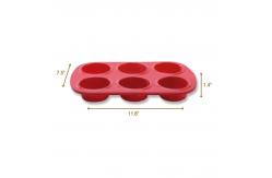 China Easy Take Off Reusable 6 Cavity Silicone Bread Mould supplier