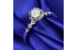 China DEF Color Moissanite Jewelry , Forever One Moissanite Ring For Ladies RD0236 supplier