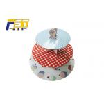 Glossy Cardboard Cake Display , Easy Assembling Cardboard Christmas Cake Stand