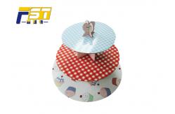 China Glossy Cardboard Cake Display , Easy Assembling Cardboard Christmas Cake Stand supplier