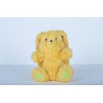 30CM Soft Plush Toys Environmentally Friendly Yellow Bunny Shape Printing Logo for sale