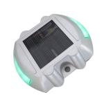 Solar Powered Cast Aluminum Road Stud 104*123*23mm with Eco-friendly Green LED Light for sale