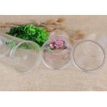 Food Packaging Airtight PET Plastic Canister With Clear PE Plastic Cover