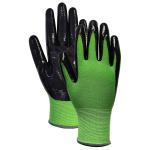 Middle Duty Gardening Work Gloves Bamboo Viscose Knit Palm Nitrile Coated for sale