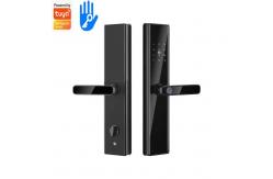 China Black Smart Life Fingerprint Door Lock For Tuya Wifi TTlock App supplier