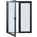 China Aluminum Hurricane Impact Double Glass Entry Swing Doors For House for sale