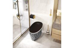 China Black Round Siphon Flush Smart Intelligent Toilet Automatic Operation supplier
