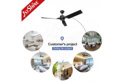 China Home Black ABS Blades 6 Speed Low Noise Ceiling Fan With Remote Control supplier