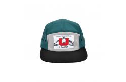 China 100% Polyester 5 Panel Laser Cutting Camper Gorra Cap With Woven Label supplier