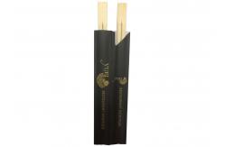 China 21cm Twins Bamboo Chopsticks For Sushi Half Paper Packing supplier