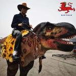 Theme Park Realistic Stilts Dinosaur Costume Ride High Interactivity With Movement / Sound for sale