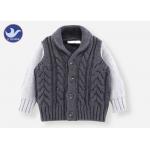 Shawl Collar Kids Sweater Coat Cable Knitting Thick Winter Boys Warm Jacket for sale