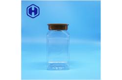 China Square Shaped Clear Plastic Salt Cumin Powder Fennel Bean Jars Screw Top Lid supplier