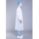 Non Woven 35g Disposable White Lab Coats With Hook Loop for sale