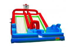 China Children Fun Park Inflatable Two Lane Big Slide For Rentals supplier