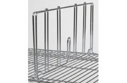 China Adjustable Chrome Storage Rack With Wheels , 4 Shelf Wire Shelving With Dividers supplier