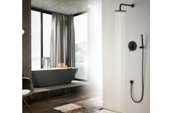 China Nordic Black Concealed Shower Hot Cold Full Copper Shower Set supplier