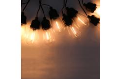 China 3000K Warm White Solar Fairy Lights IP55 Outdoor Edison Bulb Patio Lights supplier
