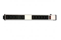 China 12 Way Heavy Duty Power Bar C13 PDU , Switch Control International Power Strip supplier