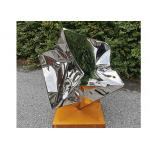 Mirror Polished Stainless Steel Cube Sculpture ODM OEM Support for sale