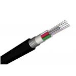 12 Core GYTA steel tape Fiber Optic Cable for Aerial / Duct , black for sale