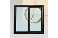China Double Glazing PVC Sliding Windows Modern Black  Upvc Sliding Window Lock supplier